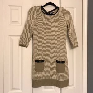 Mud Pie sweater dress with black trim